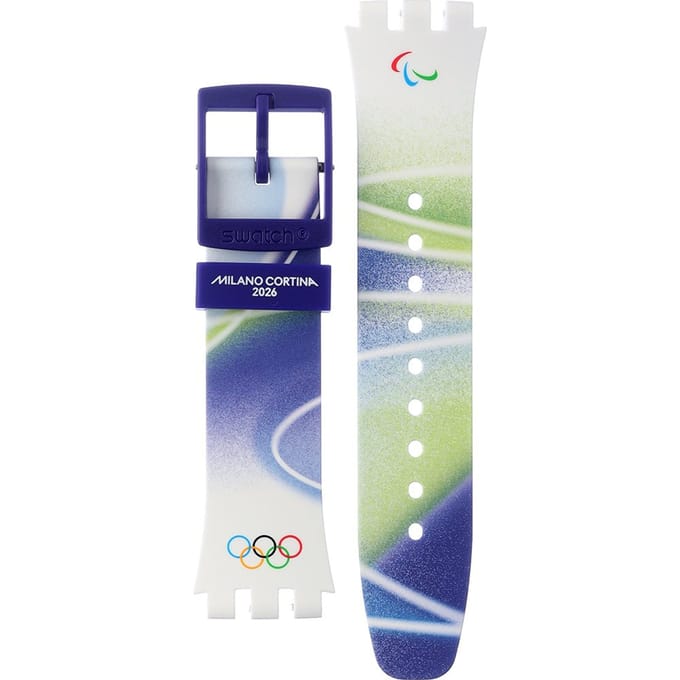 Swatch Plastic - New Chrono - SUS ASUSZ403 SUSZ403 Snowy Slopes Horlogeband