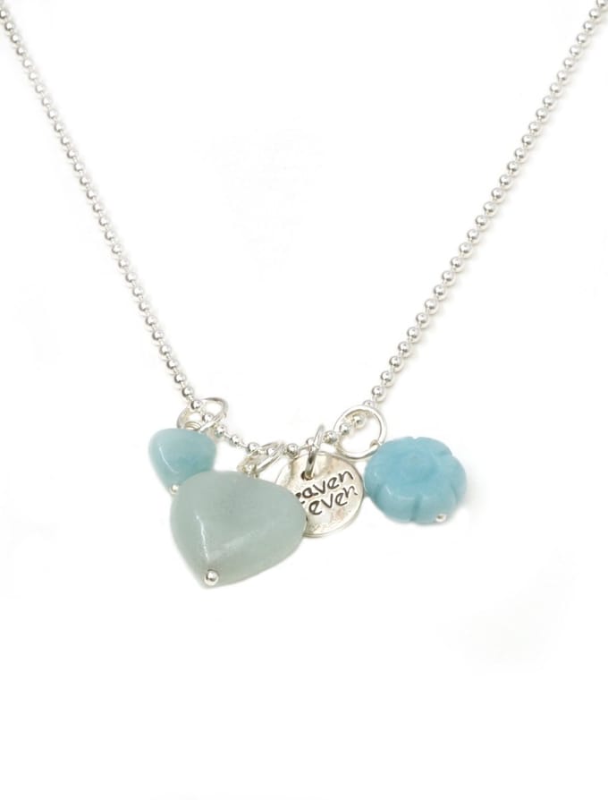 Heaven Eleven rvs ballchain - amazoniet hart/bloem
