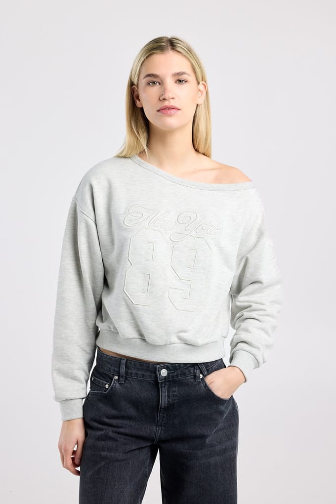America Today Shelly Light Grey Melange Taglia: M | Maglie a manica lunga Outlet | Donna | Grigio