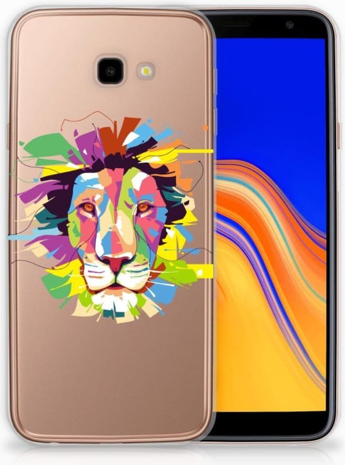 Samsung Galaxy J4 Plus (2018) Telefoonhoesje met Naam Lion Color