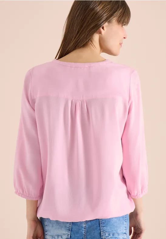 3/4-mouwen blouse met gespleten hals