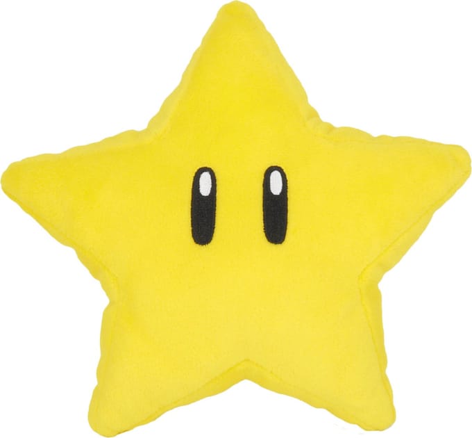 Nintendo Together + Super Mario Bros – Super Star Official Licensed knuffel – 18 cm pluche