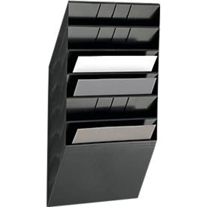 DURABLE folderhouder Flexiboxx 6, 6 vakken, A4, liggend, zwart