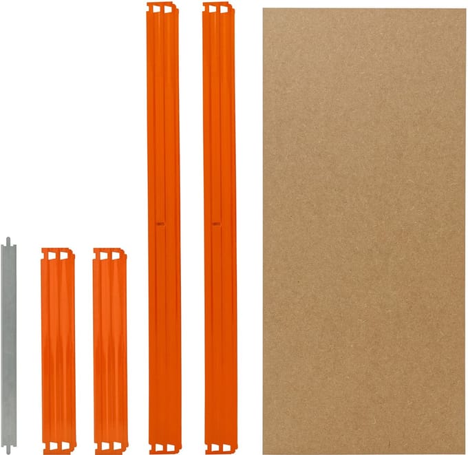 Shelfplaza PRO plankenset voor PRO zware stellingkasten - 23x60 cm - blauw-oranje