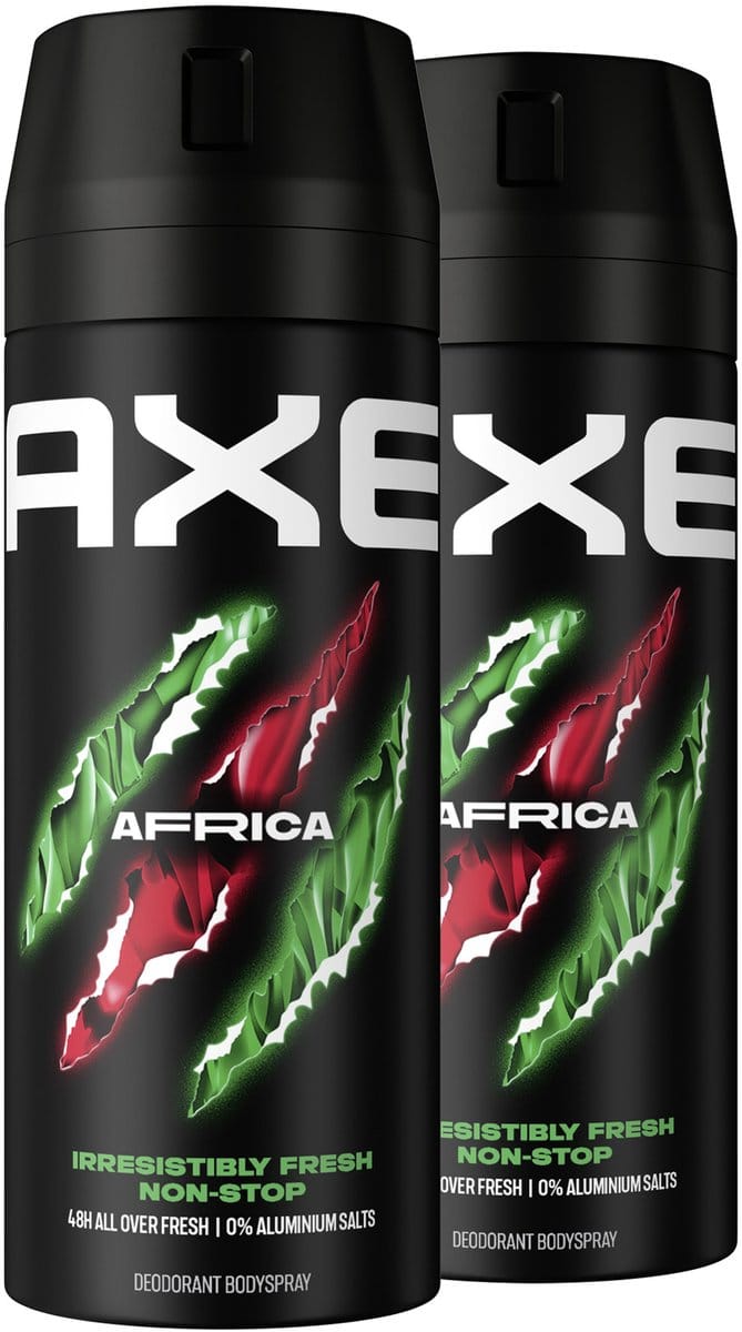 AXE - Deodorant Bodyspray - Africa - 2 x 150 ml - Voordeelverpakking
