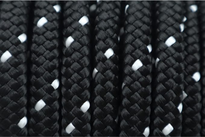 Premium boot touw Zwart/Wit - 100 meter lang - 10 mm dik
