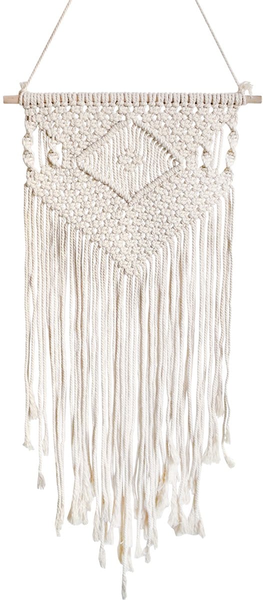 Lavandoux - Macrame Wandkleed - Boho Decoratie - Wandhanger - Katoen - Crème