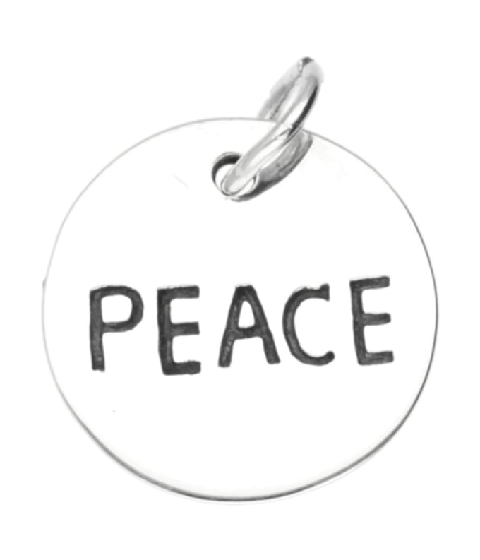 Zilveren Peace kettinghanger