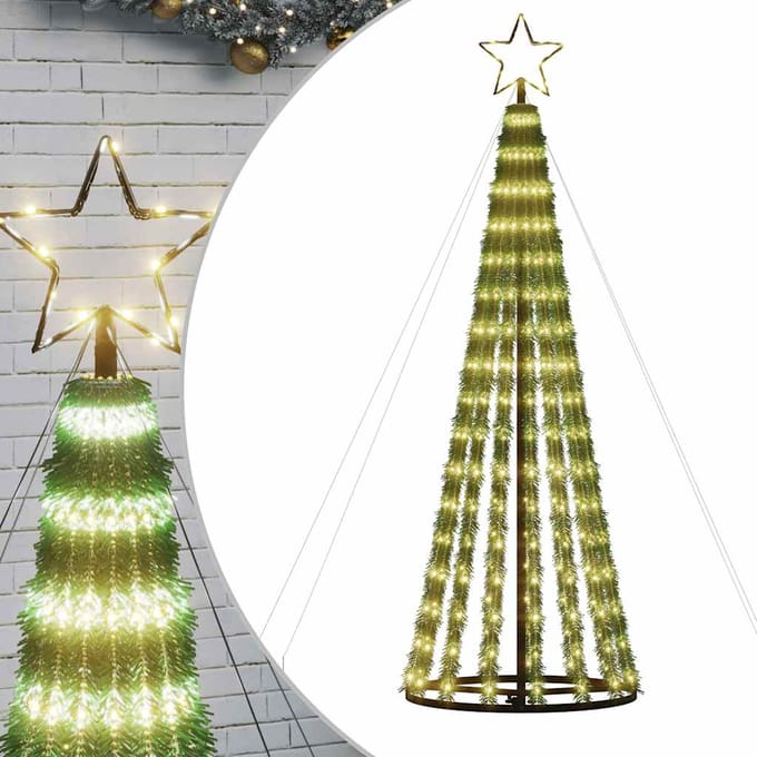 vidaXL - LED-kerstboom - 275 - LEDs - warm - wit - 180 - cm