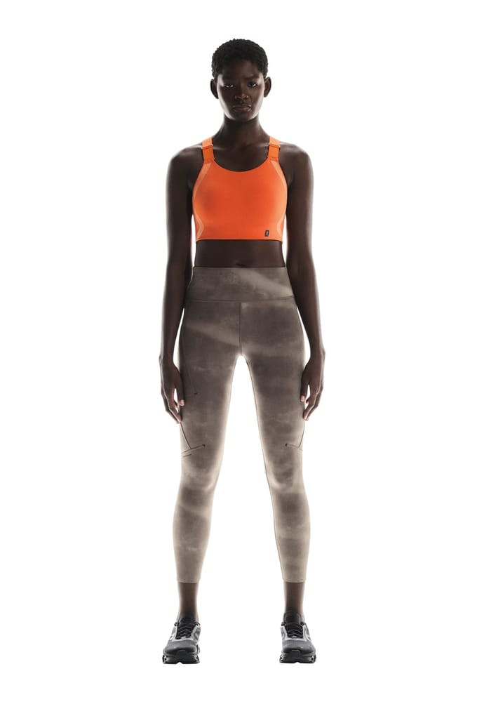 On Performance Tight 7/8 Aop 1 W Cinder Cinder Maat: M | Sportaccessoires Outlet | Dames | Bruin