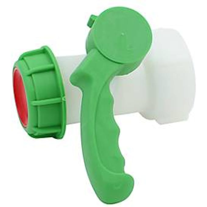 IBC-klep, met stevige grove draad, tankaansluiting diameter 55 - 62 mm