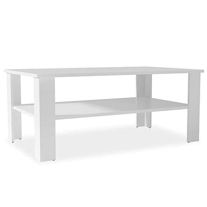 Witte Salontafel van Chipboard - Moderne Tafel voor de Woonkamer