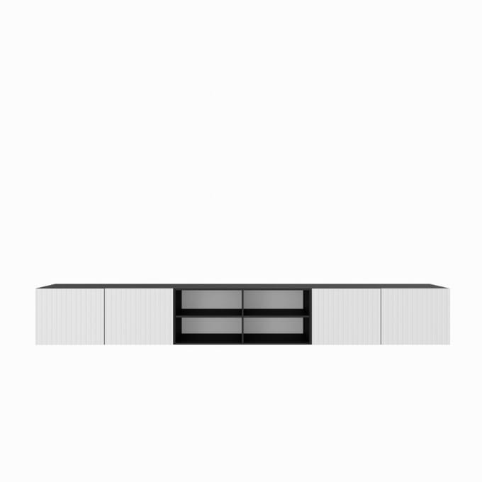 TV-kast Mio IV 300 (3x100) cm (zwart + wit)