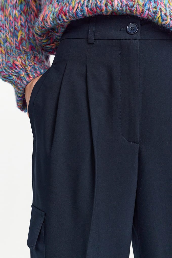 Rich & Royal Cargo Pants With Pleat Midnight Blue Taglia: 36 | Pantaloni da completo Outlet | Donna | Blu