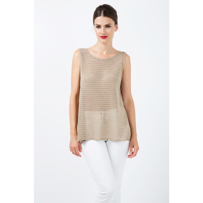 Mouwloze Keyhole Knit Top