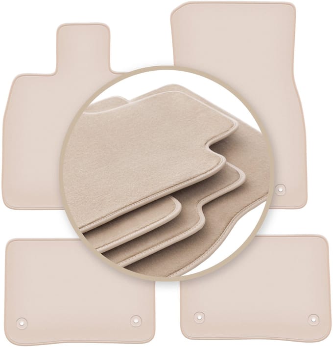 PREMIUM beige vloermatten voor: Cadilac CT6 2016-
