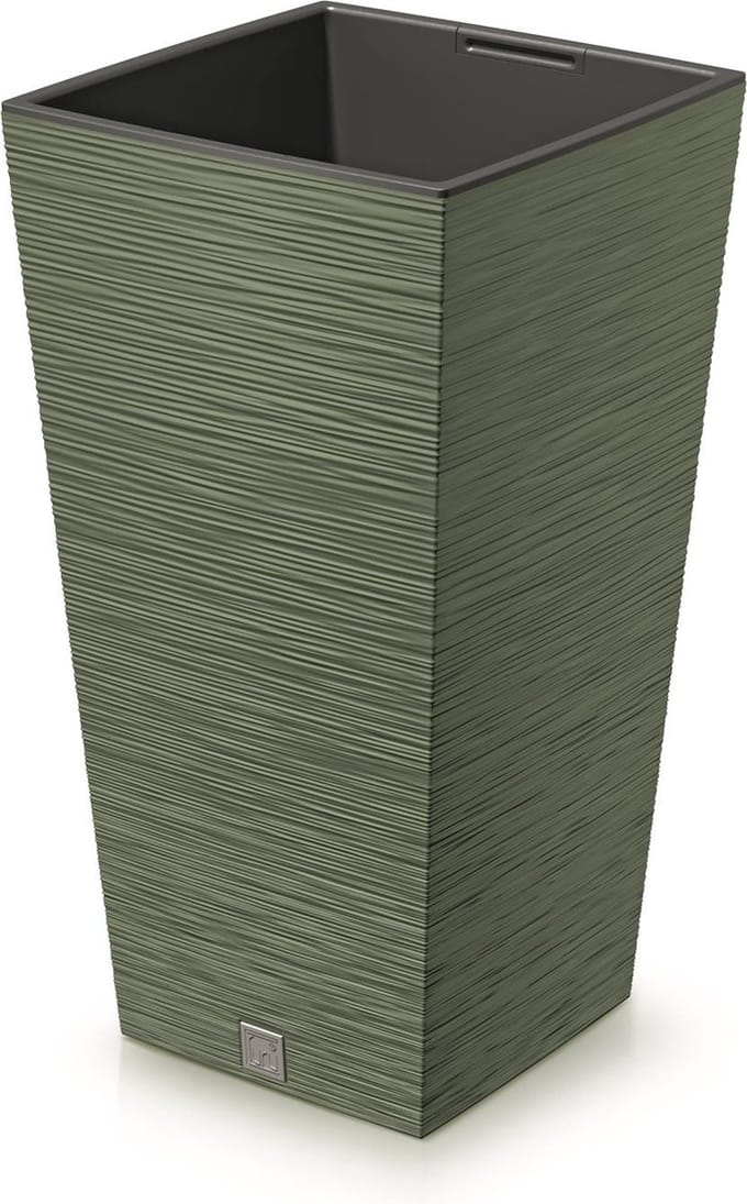 Prosperplast - Grote bloempot met inzet 19L - Greon - 24x24x45cm