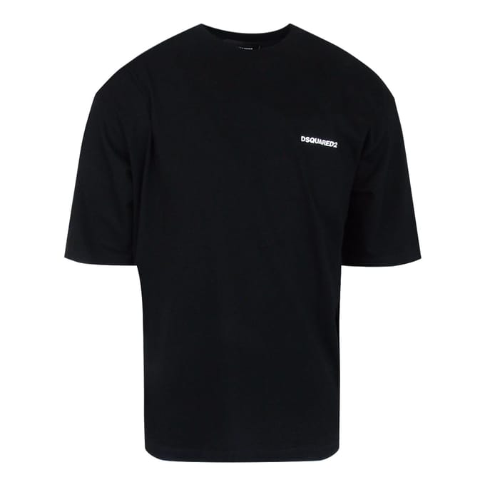 Dsquared2 T-shirt Met Opvallend Logo Op De Achterkant, Zwart