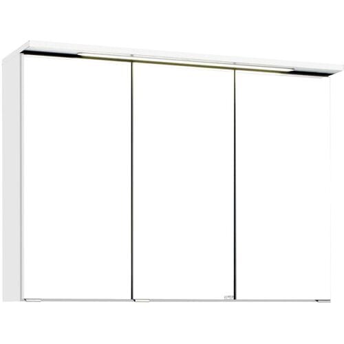 HELD Badkamer spiegelkast Bologna 3D (LED-inbouwlamp, wit, 90 cm)
