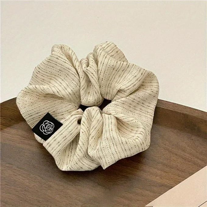 Marque Vintage Chouchou Femmes Plaid Élastiques à Cheveux Élégants Chouchous Créateurs Élastique à Cheveux Queue de Cheval Accessoires Cheveux blanc