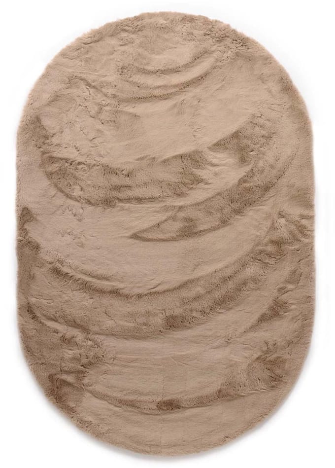 Vloerkleed ovaal hoogpolig - Comfy plus taupe 150x240