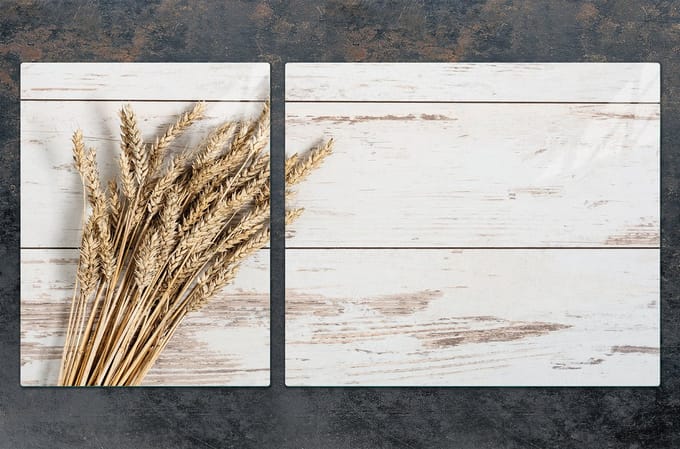 TMK ArtDeko - Snijplank - Glas - 100x52 cm - Houtmotief