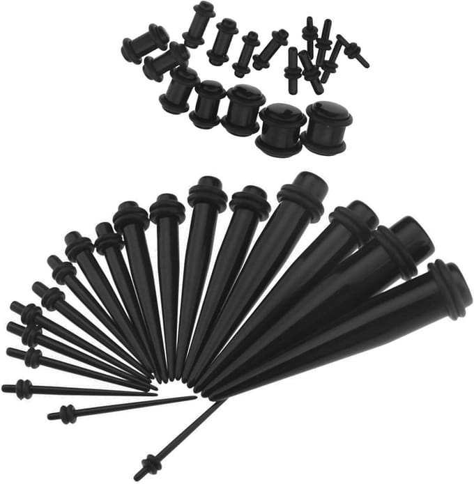 36-delige Stretch Bars en Oordopjes Expander Gauges - Acryl Stretching Kits voor Oren