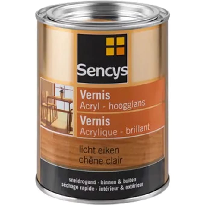 Sencys Vernis Acryl Hoogglans Licht Eiken 500ml