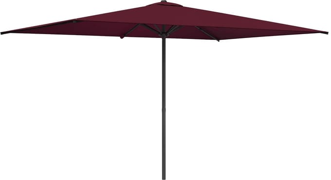 vidaXL - Tuinparasol - 200 - x - 300 - cm - Polyester - Rechthoekig - Bordeaux - Rood
