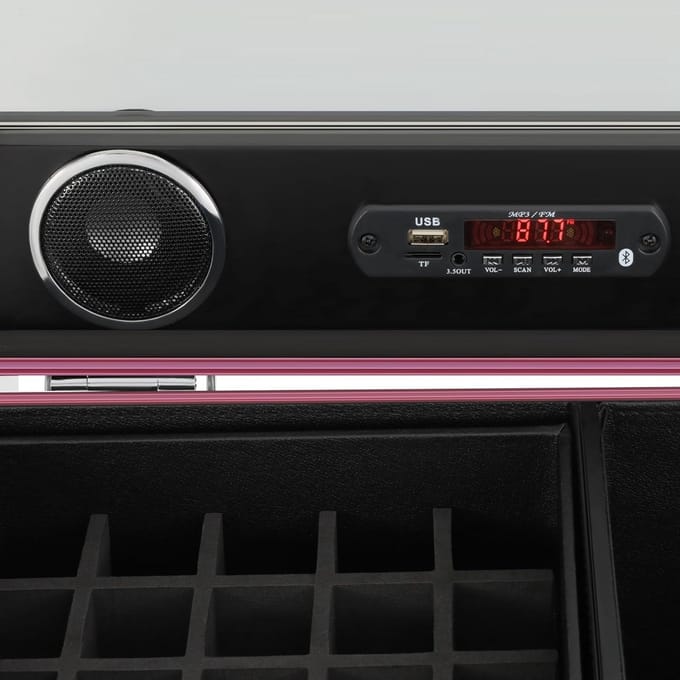 Professionele Make-up Trolley met Wielen en Bluetooth Speaker - Verplaatsbare Beautycase