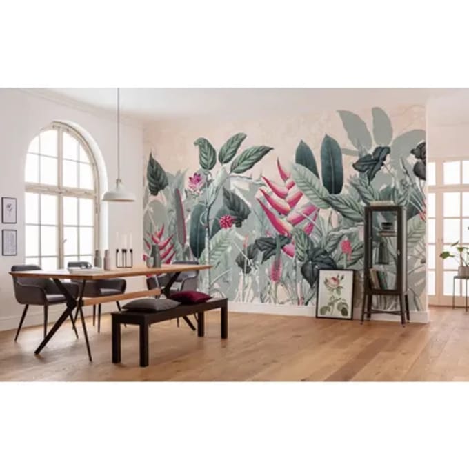 Fotobehang - Soft Jungle 350x250cm - Vliesbehang