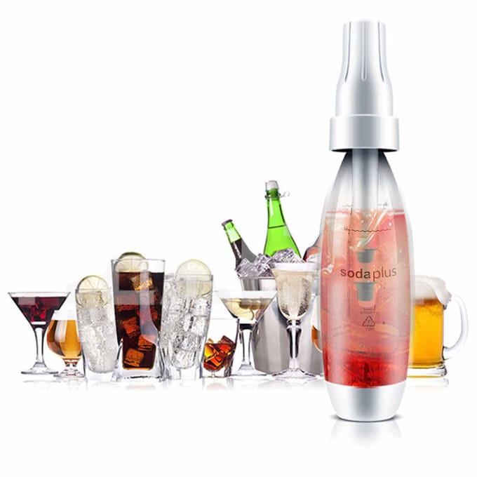 Draagbare 1000ML Bruiswatermaker Handvat Bubbel Sodamachine Soda Room Fles Dispenser voor white