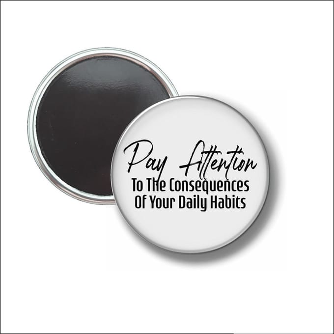 Button Met Magneet 58 MM - Pay Attention - NIET VOOR KLEDING