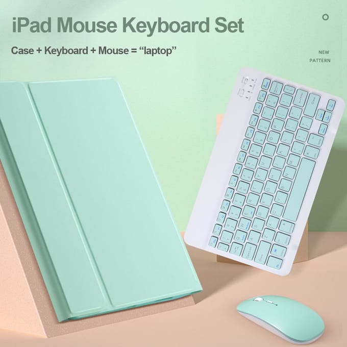 Geschikt voor 2021iPad pro11 inch tablet draadloze Bluetooth-toetsenbordbehuizing dual-mode Bluetooth-muis for mini 1/2/3/4/5 gray