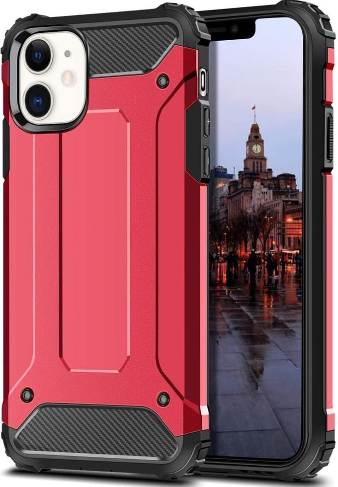 Hybrid Armor - Heavy Duty Geschikt voor: iPhone 11 Pro - Rood