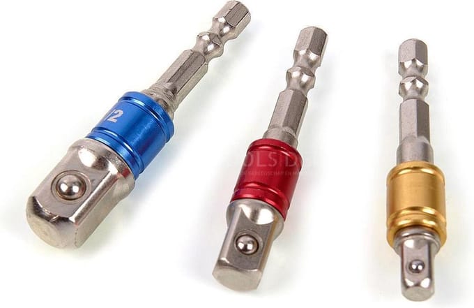 HBM Professionele 3-delige Bit-Dop Adapterset met HEX Aansluiting