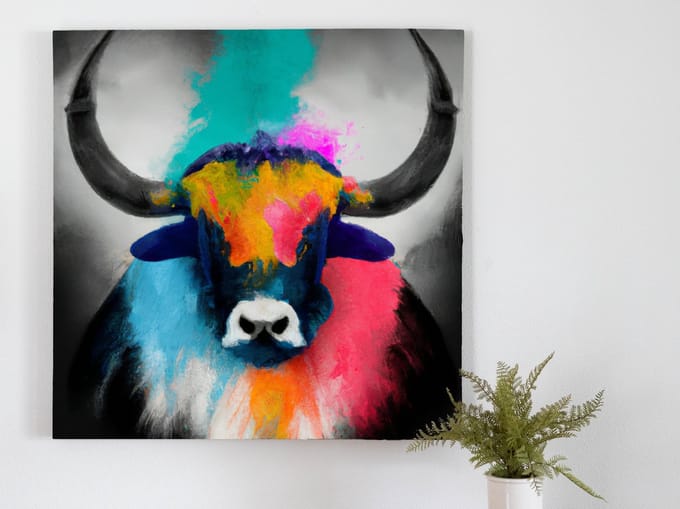 Darkyak | DarkYak | Kunst - 30x30 centimeter op Dibond | Foto op Dibond