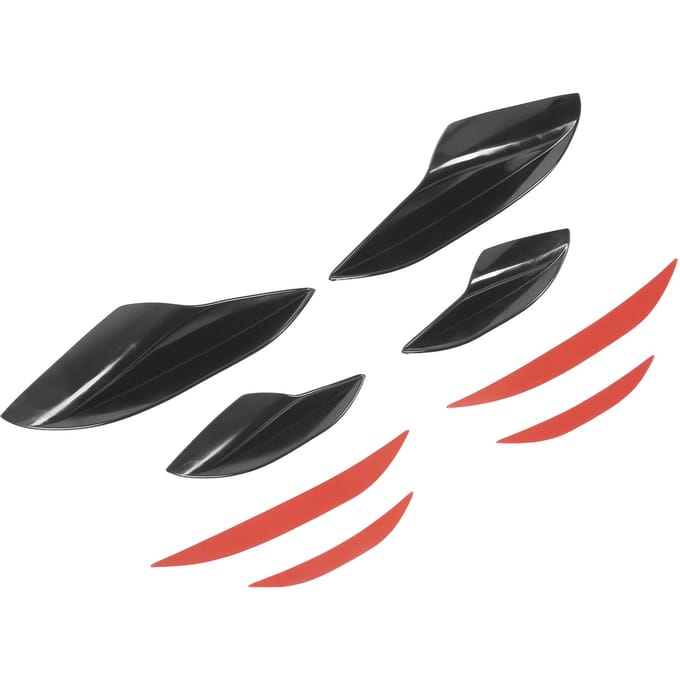 Bumpervin Auto Voorbumper Zijsplitter Canards Lipspoiler Deflector Vervanging voor Mitsubishi black