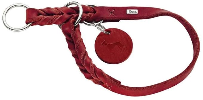 Hunter Hondenhalsband Solid Education Rood Maat S-M