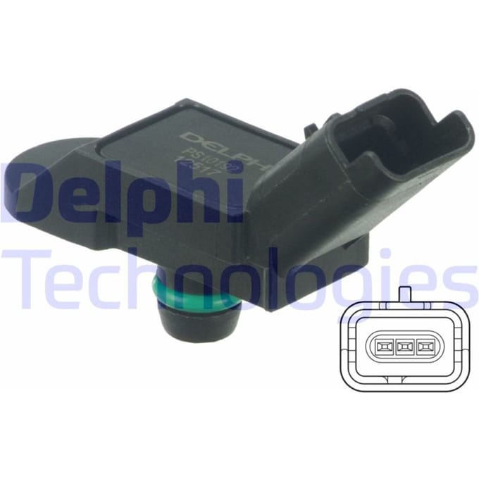 Sensor, inlaatspruitstukdruk DELPHI PS10192