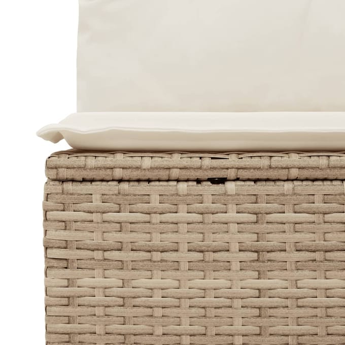 vidaXL - 7-delige - Loungeset - met - kussens - poly - rattan - beige