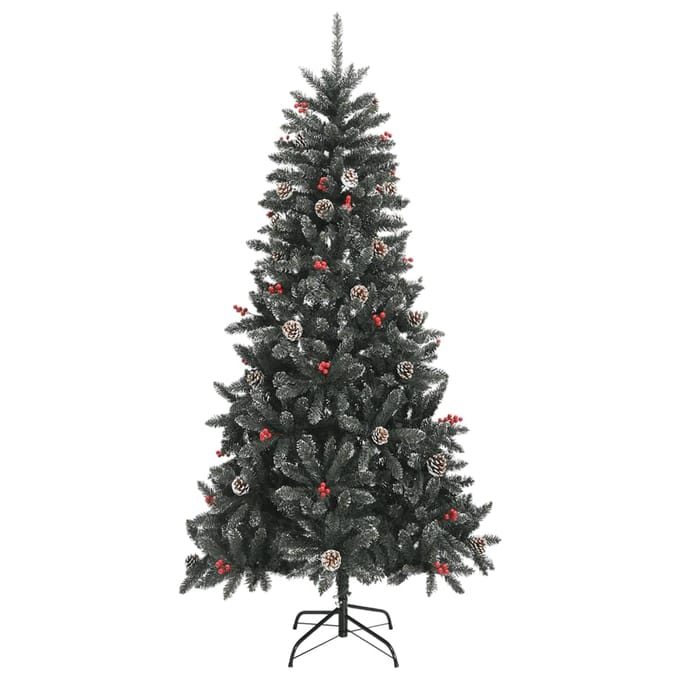 vidaXL - Kunstkerstboom - met - standaard - 210 - cm - PVC - groen