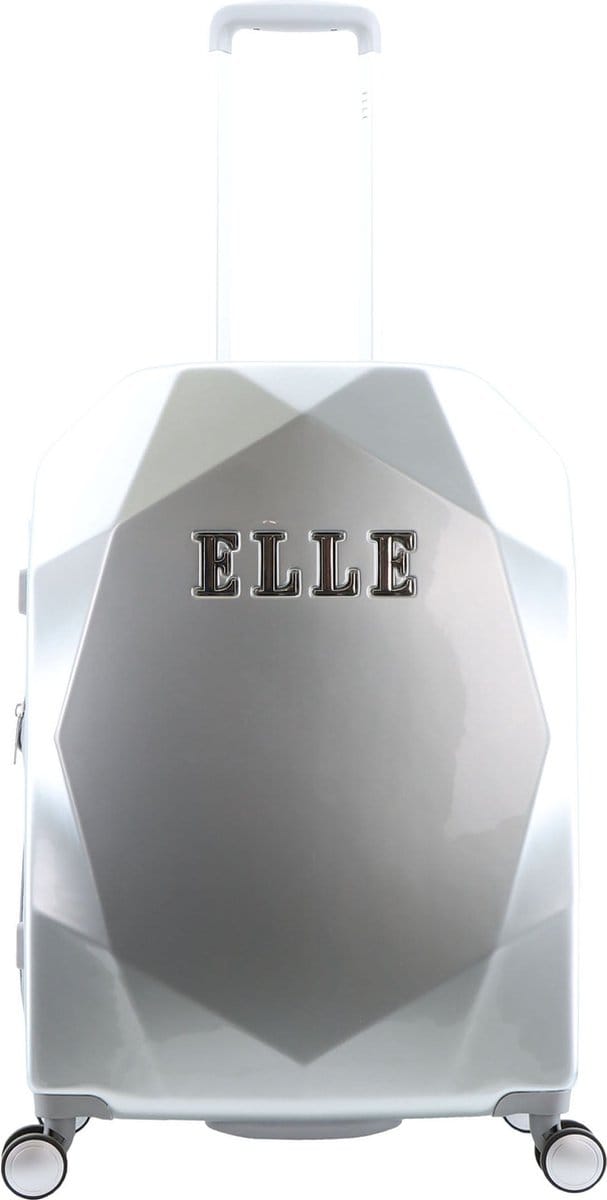 ELLE - Diamond | Harde Koffer / Trolley / Reiskoffer - 67 cm (Medium) - Zilver - Zilver / Medium