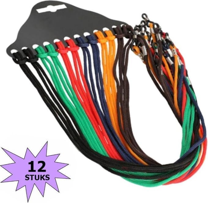 Fako Bijoux® - Brillenkoordjes - Brilkoord - 12 Stuks - Multicolor