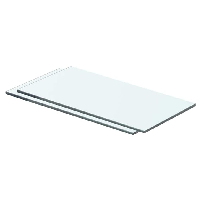 vidaXL - Schappen - 2 - st - 40x15 - cm - glas - transparant