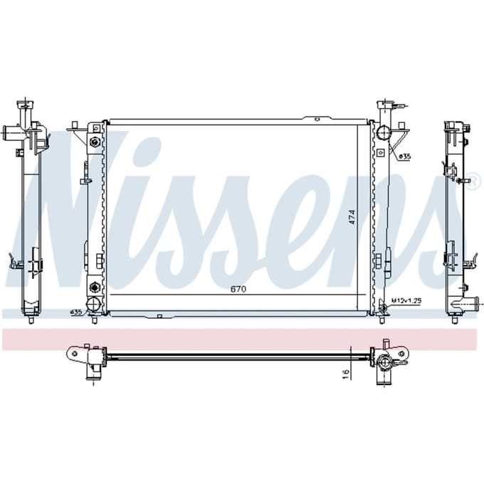 Radiator, motorkoeling NISSENS 67521