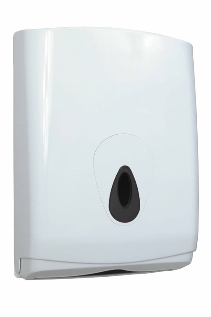 Dispenser voor papieren handdoeken 27x35x13cm wit