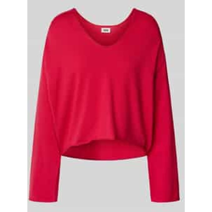 Relaxed fit gebreide pullover met V-hals, model 'SOMAIJA'