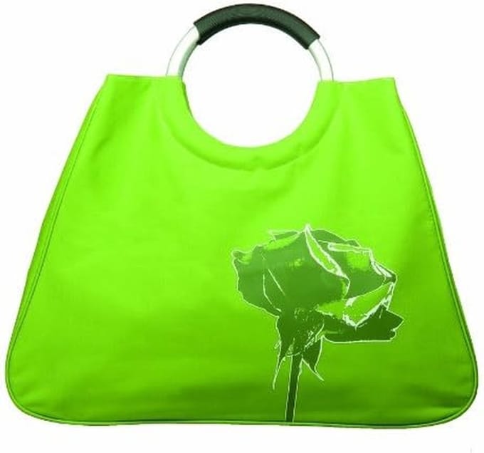 Grote Boodschappentas met Stevige Aluminium Handgreep, Groen, 50x38x20 cm