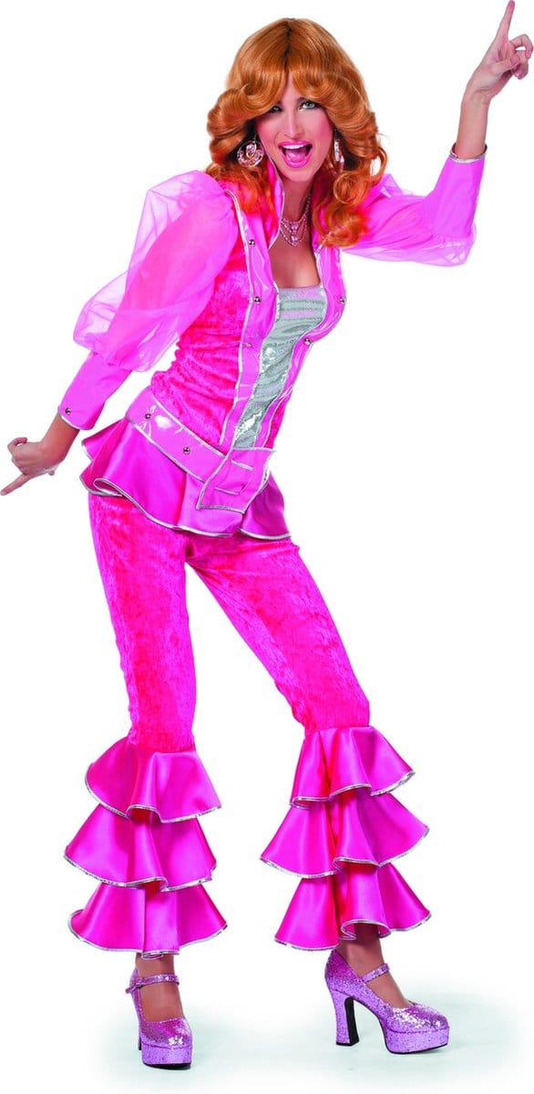 Mama Mia kostuum luxe pink - Maat 46